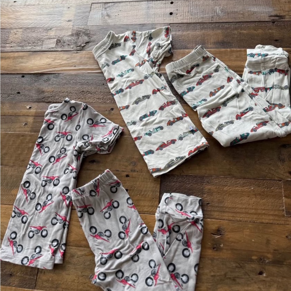 Kids Pajamas Set with Cars and Bicycles